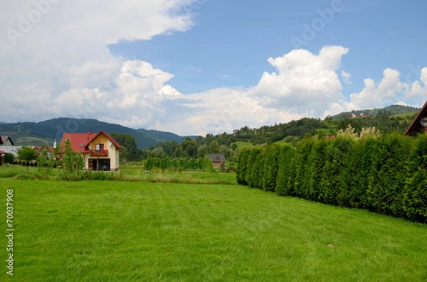 Fototapeta Dom w górach