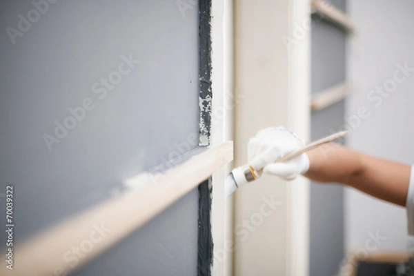 Obraz Malerarbeit - Rahmen streichen