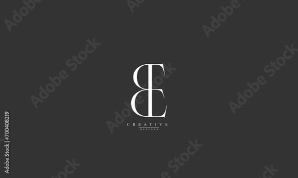 Fototapeta Alphabet letters Initials Monogram logo BE EB B E