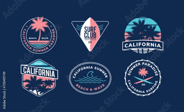 Fototapeta surfing badge design