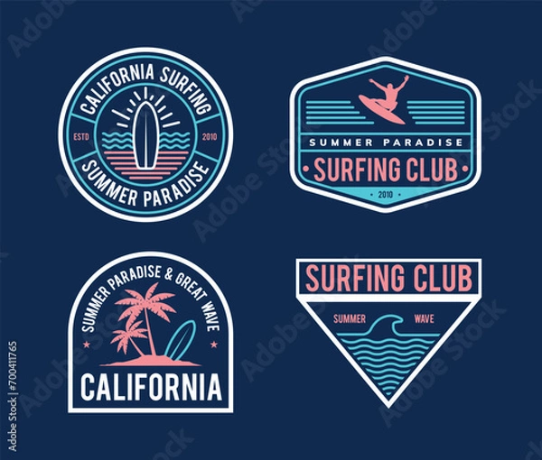 Fototapeta surfing badge design