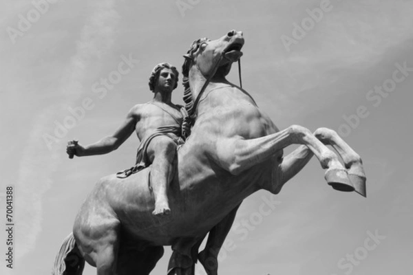 Obraz Bronze cavalier statue in Turin