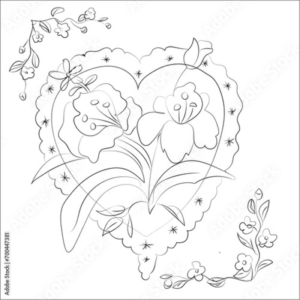 Fototapeta  Flower and leaf