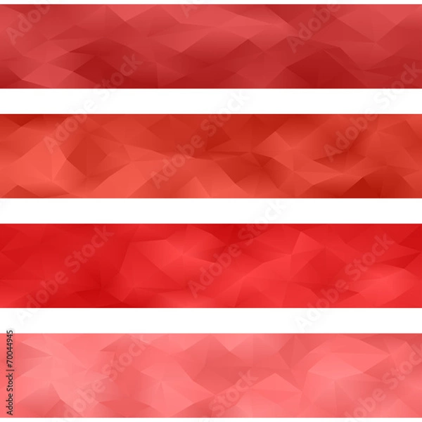 Fototapeta Red banner set