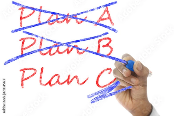 Obraz Plan A and B crossed, Plan C take over