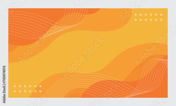 Obraz Modern abstract background design with orange color waves