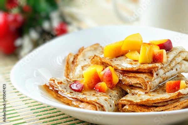 Obraz Crepes With Berries.