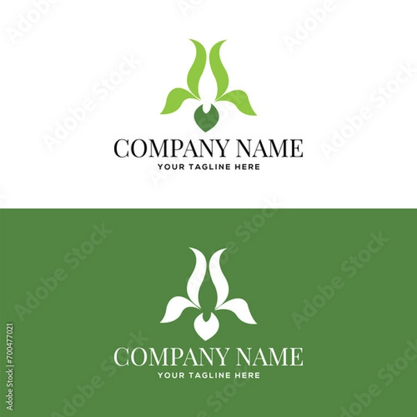 Fototapeta Iris flower logo, flower logo iris logo 