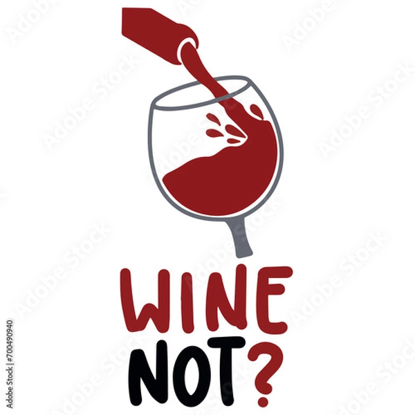 Obraz Simple hand drawing design wine not