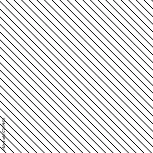 Fototapeta diagonal hatching pattern, black and white slanted lines - vector seamless repeatable texture