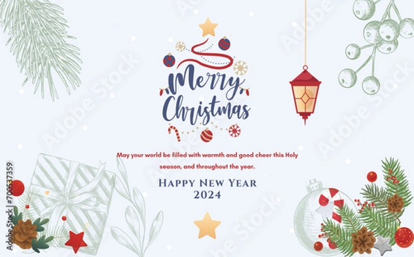 Obraz christmas greeting card