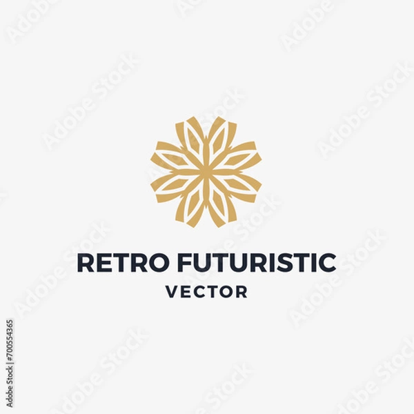 Fototapeta Abstract beautiful retro futuristic vector