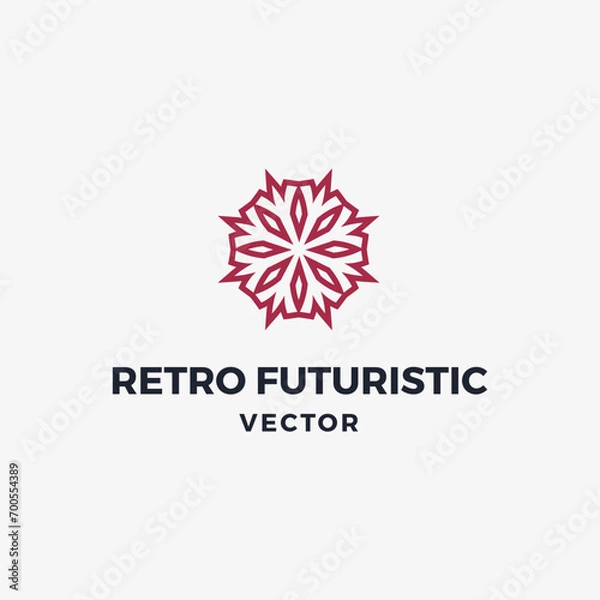 Fototapeta Abstract beautiful retro futuristic vector