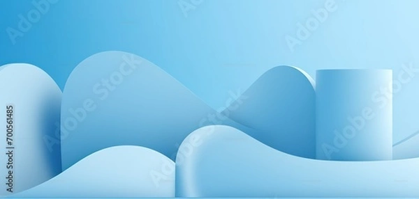 Obraz Minimalist Blue Empty Podium 
