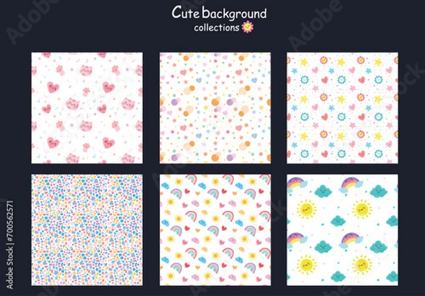 Fototapeta set of four backgrounds