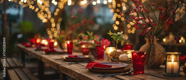 Fototapeta Lunar New Year celebration festive - generative AI