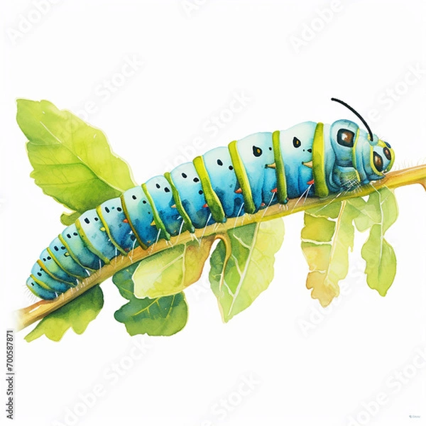 Obraz Watercolor Caterpillar without Background"