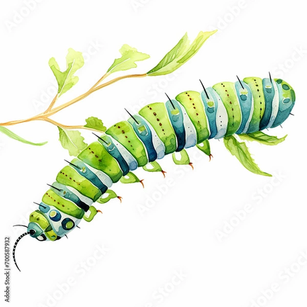 Obraz Watercolor Caterpillar without Background"