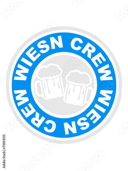 Obraz Wiesn Crew Bier Freunde Stempel