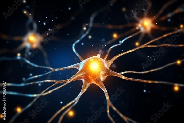 Fototapeta Neurology. Disorders and Diseases of the Nervous System Including the Brain, Spinal Cord and Nerves