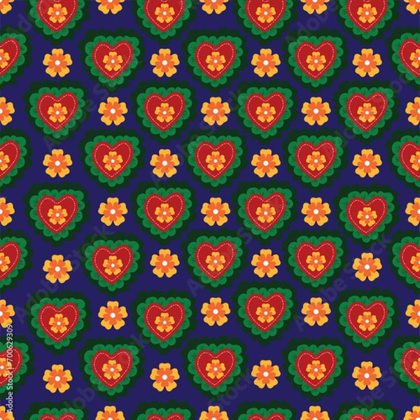 Obraz seamless pattern with Doodle  hearts, Valentine Day