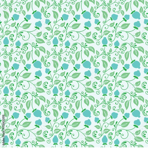 Fototapeta seamless pattern with leaves