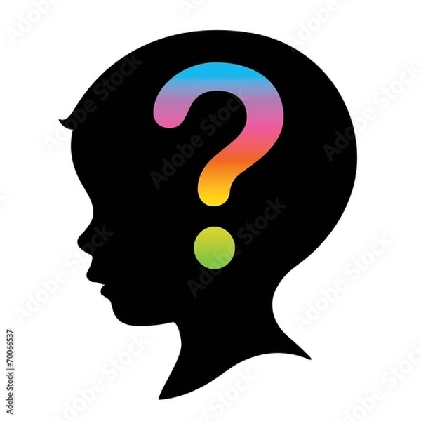 Obraz kid, boy head silhouette