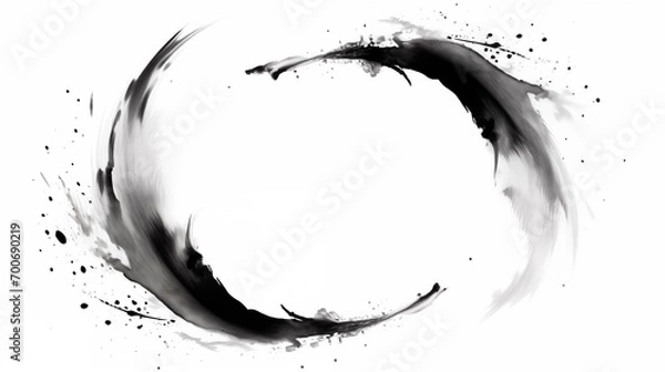 Obraz 囲むような墨の筆跡