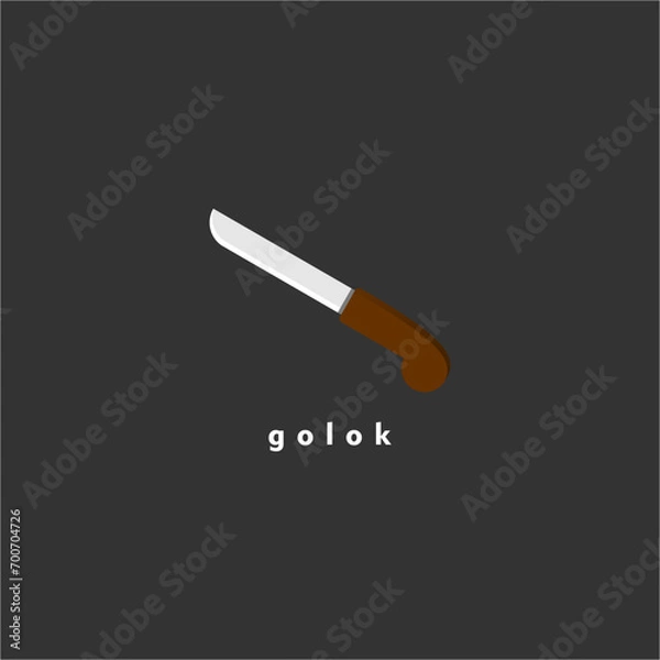 Obraz Vector logo illustration machete  icon