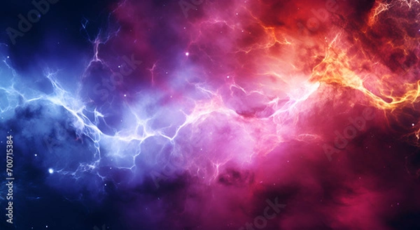 Obraz Versus background, VS., Battle concept, Confrontation  blue and red