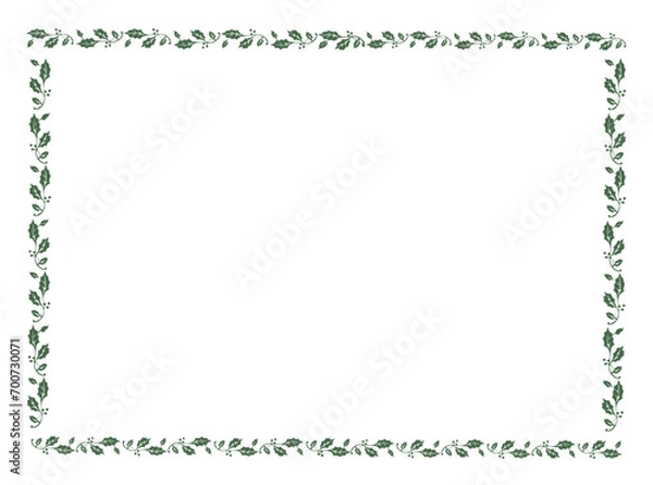Fototapeta Vector frame with leaves, vector floral leaves for text and picture