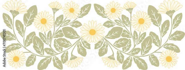 Obraz Field Daisy Line Border