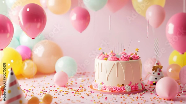 Obraz birthday poster template with large copy space for text