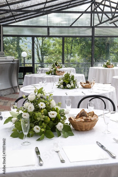 Fototapeta wedding table in the castle