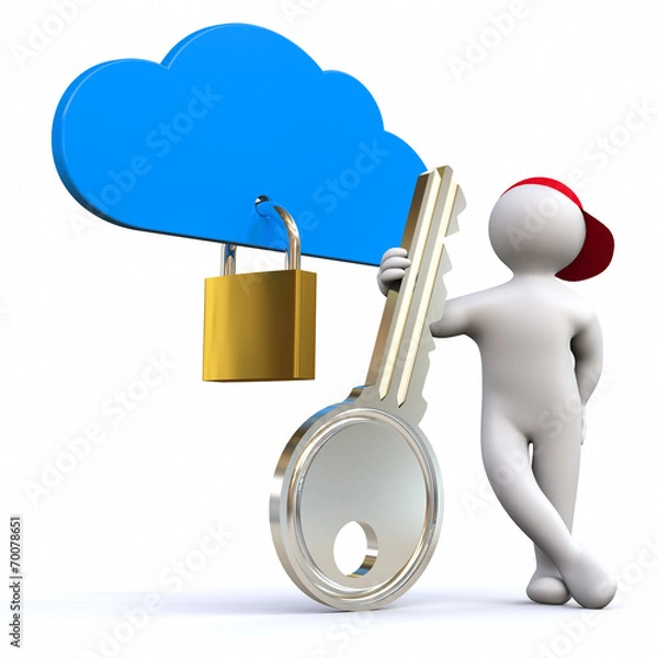 Obraz 3D Man cloud guard