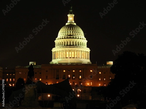 Fototapeta US Capitol by Night, Washington DC 
