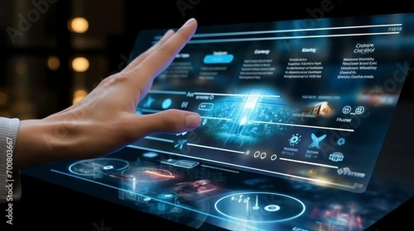 Fototapeta Seamless Learning: Empowering Hands Navigate the Future of Education with Intuitive Online Courses