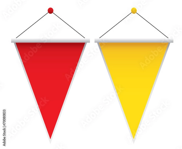 Obraz Pennants on white background.