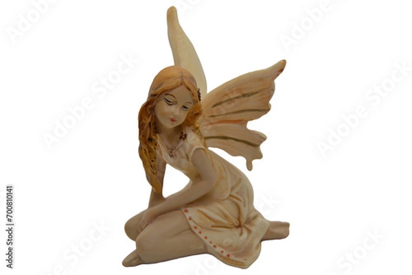 Fototapeta Little fairy ceramics statue 