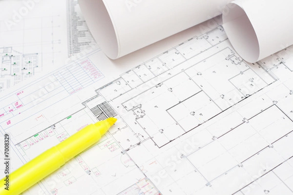 Obraz arhitectural construction documents of business centre