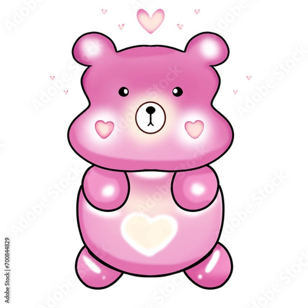 Obraz Cute cub Valentin's day