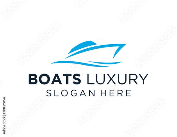 Fototapeta The logo design is about Boat and was created using the Corel Draw 2018 application with a white background.