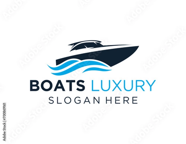 Fototapeta The logo design is about Boat and was created using the Corel Draw 2018 application with a white background.
