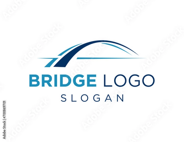 Fototapeta The logo design is about Bridge and was created using the Corel Draw 2018 application with a white background.