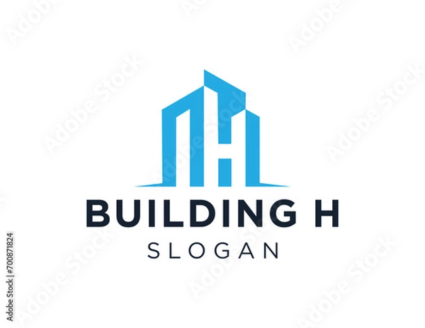 Obraz The logo design is about Building and was created using the Corel Draw 2018 application with a white background.