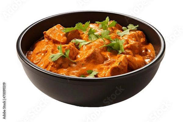 Fototapeta Butter Chicken, transparent background, isolated image, generative AI