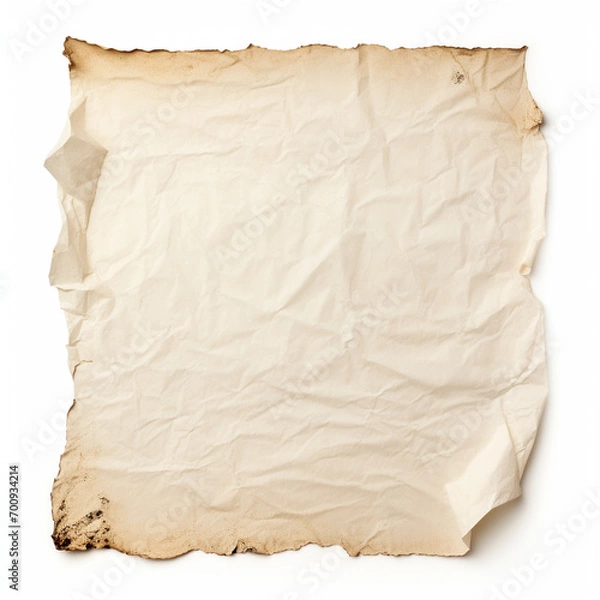Obraz 古びてボロボロになった空白の羊皮紙