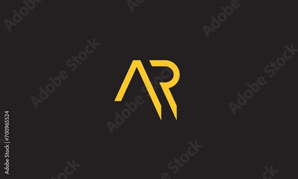 Fototapeta AR, RA , A , R , Abstract Letters Logo Monogram