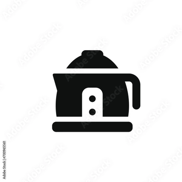 Fototapeta Electric kettle icon isolated on transparent background