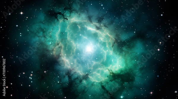 Fototapeta Nebula clouds in space, ai-generated